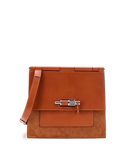 Pre-Owned HERMES 24 Sacabar Shoulder Bag Doblis Suede and Swift