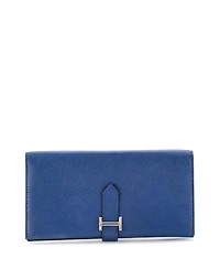 Pre-Owned Hermes Long Bearn Wallet Chevre Mysore