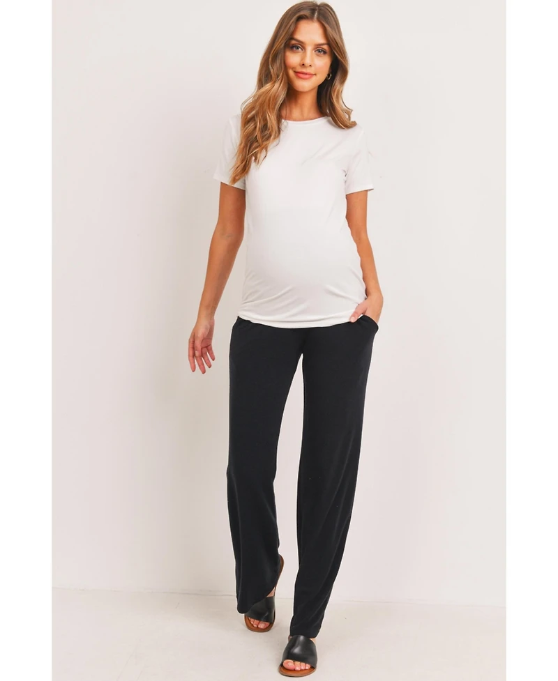 Hello Miz Maternity Over-the-Belly Wide Leg Lounge Pants