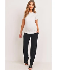Hello Miz Maternity Over-the-Belly Wide Leg Lounge Pants