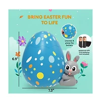 Sperric Easter Egg Bubble Maker Machine, Bunny Designed Automatic Toy, Battery Operated Outdoor Blower Toys