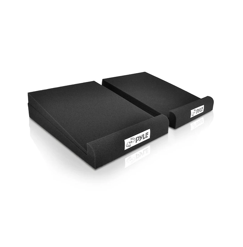 Pyle Sound Dampening Speaker Riser Foam - Audio Acoustic Noise Isolation Platform Pads Recoil Stabilizer