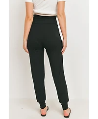 Hello Miz Maternity Over-the-Belly Pull-On Joggers With Side Pockets