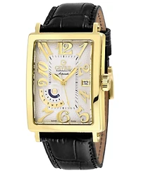 Gevril Men's Avenue of Americas Swiss Automatic Leather Strap Watch