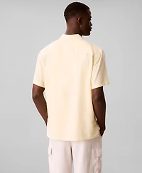 Calvin Klein Men's Linen-Blend Classic Button-Down Shirt