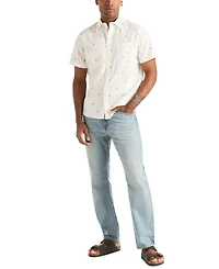 Nautica Men's Short-Sleeve Oxford Print Shirt