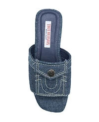 True Religion Womens Jean Pocket Sandal