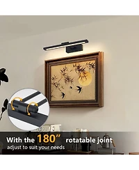 Busdays 16in Rechargeable Battery Picture Light with Remote, Dimmable Led Art Wall Sconce