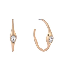 Laundry by Shelli Segal Hoops with Center Teardrop Stone