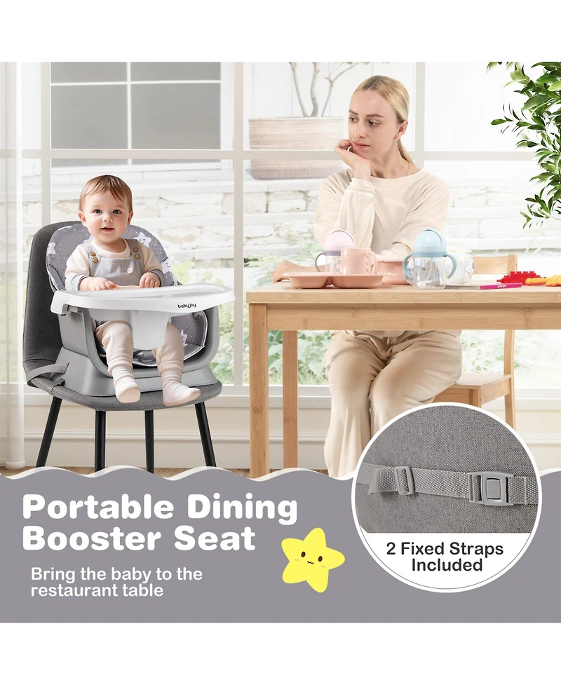 Sugift 16 in 1 Baby High Chair with Activity Center and Booster