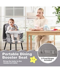 Sugift 16 in 1 Baby High Chair with Activity Center and Booster