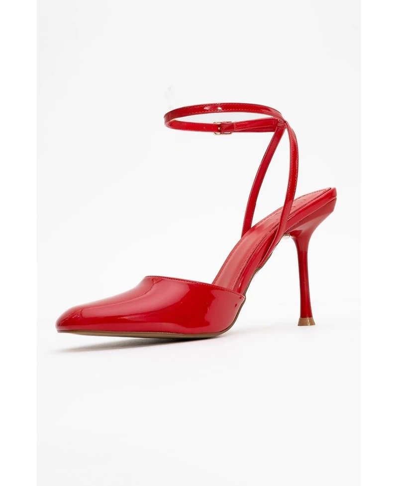 Prologue Shoes Blues Round Toe Ankle Strap Pump (Women)