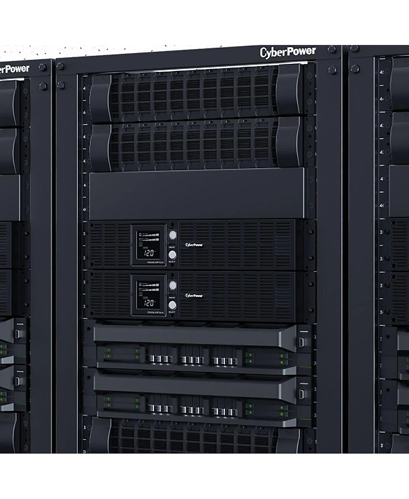 CyberPower OR2200LCDRTXL2U Smart App Intelligent LCD 2190VA Ups, 8 Outlets, 2U Rack Mount