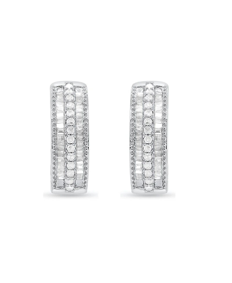 Diamond Hoop Earrings (1/2 ct. t.w.) in Sterling Silver