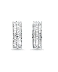 Diamond Hoop Earrings (1/2 ct. t.w.) in Sterling Silver