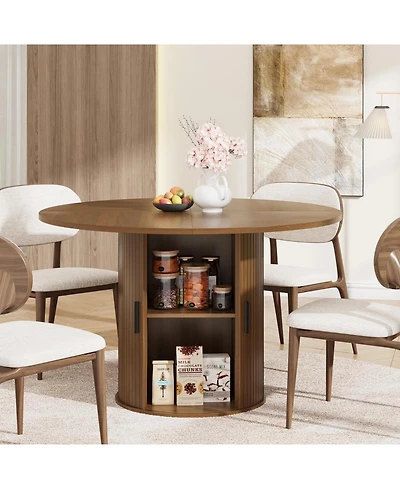 gaomon 47 Inch Round Dining Table for 4