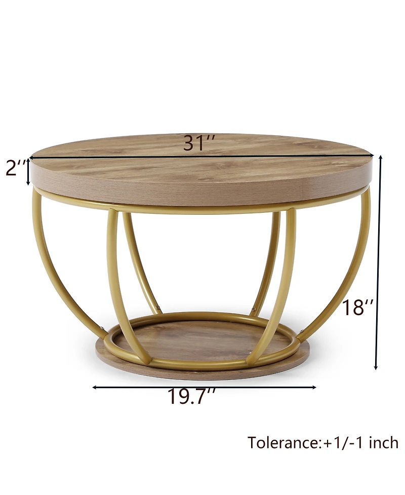 Rainsken 31" Round Coffee Table