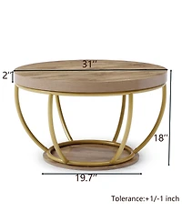 Rainsken 31" Round Coffee Table