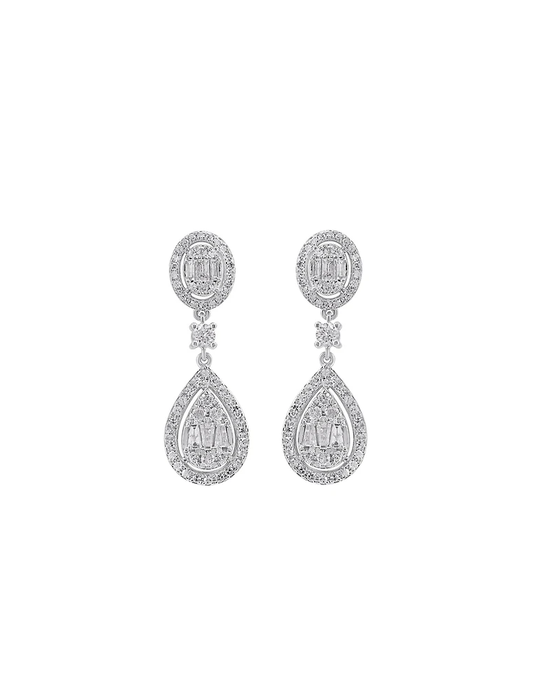 Diamond Drop Earrings (1-1/2 ct. t.w.) in 14k White Gold