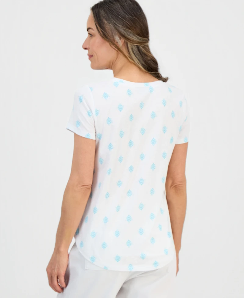 Style & Co Petite Perfect Short-Sleeve Crewneck T-Shirt, Macy's Exclusive