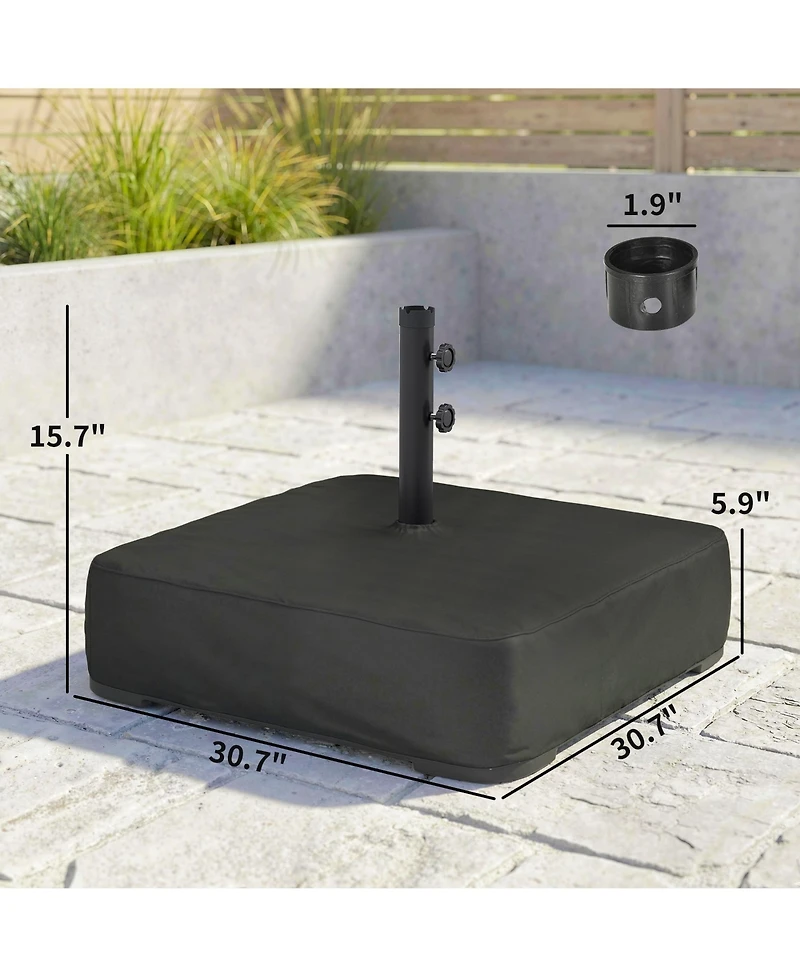 Outsunny Patio Umbrella Base 176 lbs Filled for 1.9" Poles,