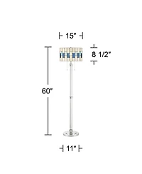 Robert Louis Tiffany Andra High Art Glass Drum Shade Floor Lamp