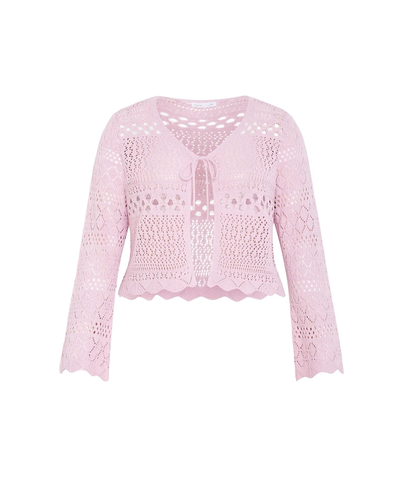 City Chic Women's Plus Size Crochet Love Top