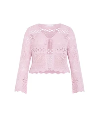 City Chic Women's Plus Size Crochet Love Top
