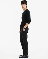 Kenneth Cole Reaction Men's Slim-Fit Black Pinstripe Techni-Cole Suit Separate Pants