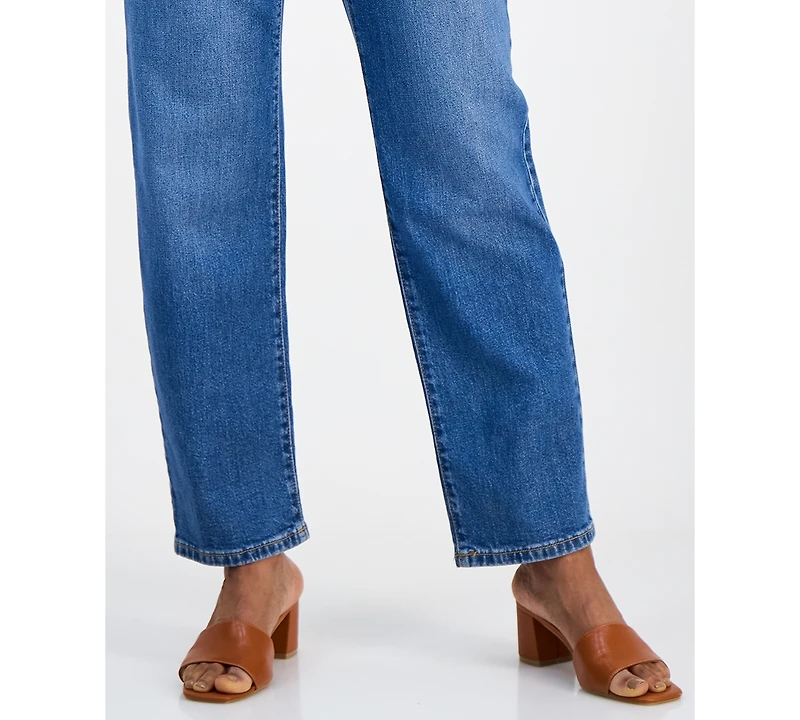 Style & Co Petite Mid-Rise Relax Straight-Leg Jeans, Macy's Exclusive