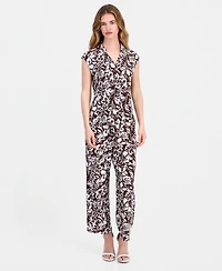Anne Klein Essentials Petite Collared Button-Front Top