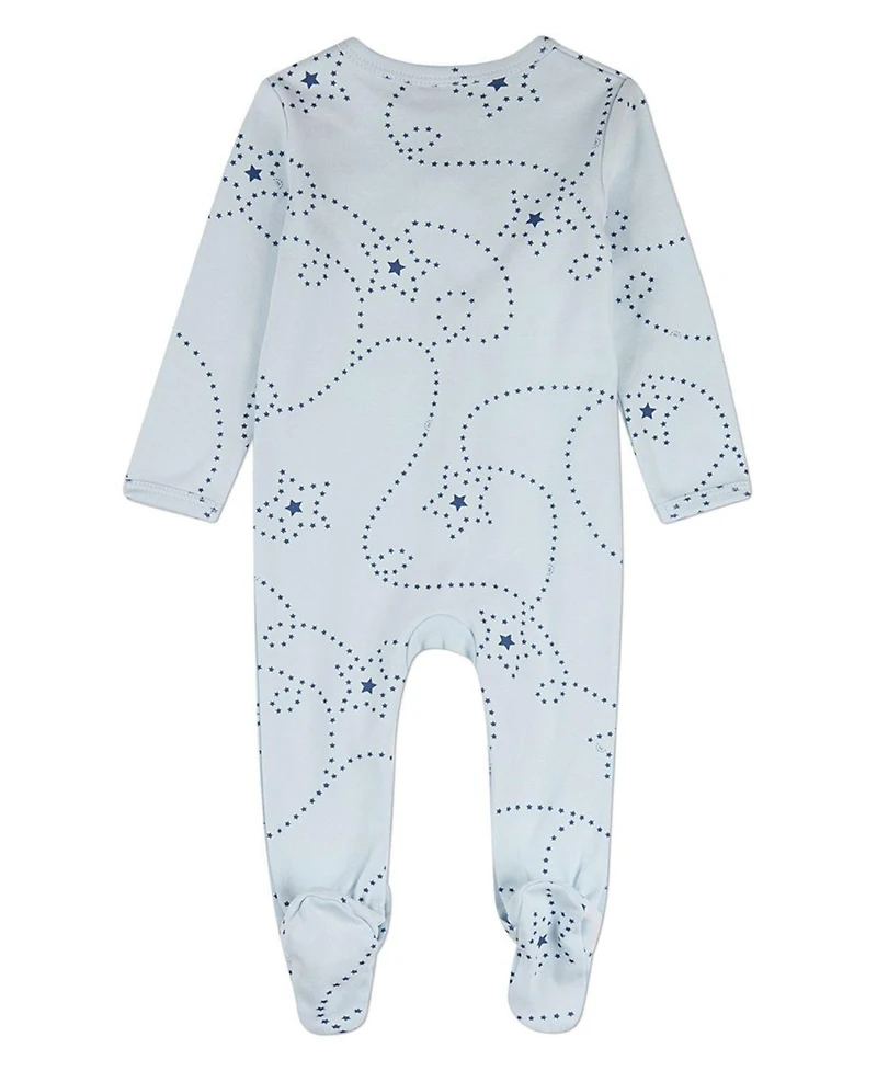 MeMoi Baby Boys "Entangled Stars" 100% Cotton Front-Snap Footie