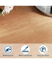 gaomon 79" Large Industrial Dining Table for 6-8 People Rectangular Wood Kitchen Table with Heavy Duty Metal Legs,Writing Desk, Chamfer Design.