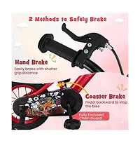 Hongge 12 Inch Kids Bike Adjustable with Storage Basket and Double Brake for 3-4 Years Old