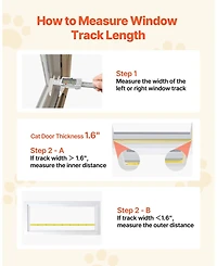 Cozito Adjustable Window Cat Door 23"–28" Wide with 4 Lock Modes and Aluminum Frame