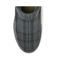Dearfoams Men's Thompson Plaid Moccasin Toe Clog House Shoe Slipper