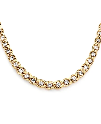 And Now This Clear Cubic Zirconia Cuban Chain Necklace