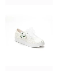 Forever & Always Shoes Women's Rosalie Flower Bridal Sneaker