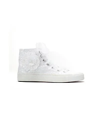 Forever & Always Shoes Women's Mariselle Pearl Lace Bridal High Top Sneaker