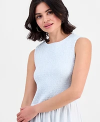 And Now This Petite Chambray Smocked Midi Dress, Macy's Exclusive