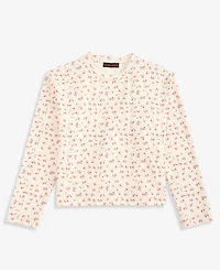 With Jules Girls' 7-16 Printed Lightweight Ribbed Top