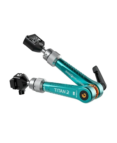 Bright Tangerine Titan Arm 2 with Arri 3/8"-16 Anti-Twist and Nato Adapter, Seaglass