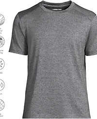 Lands' End Women's School Uniform Men's Rapid Dry Short Sleeve Modern Fit Tee
