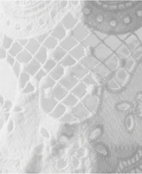 Lands' End Plus Short Sleeve Slub Jersey Cutwork T-Shirt