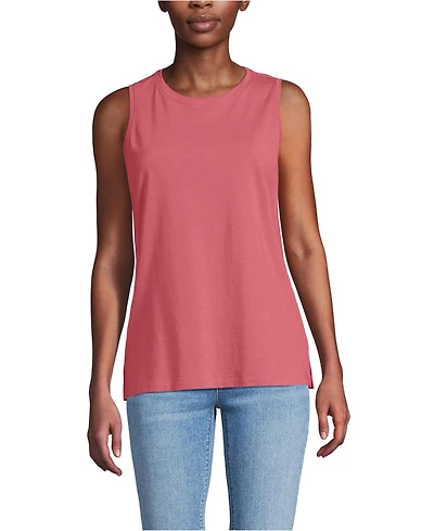 Lands' End Women's Supima Cotton Crew Neck Tank