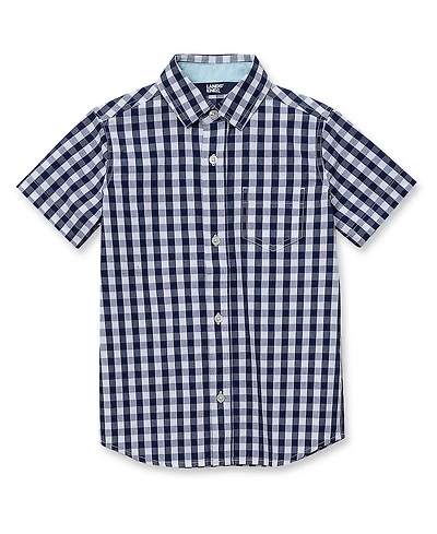 Lands' End Girls Short Sleeve Poplin Camp Shirt