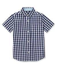 Lands' End Girls Short Sleeve Poplin Camp Shirt