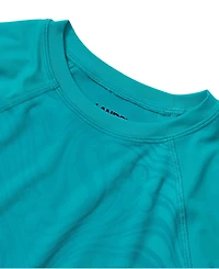 Lands' End Girls Chlorine Resistant Short Sleeve Magic Print Swim Rash Guard