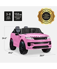 Best Choice Products Kids 24V 2-Seater Licensed Range Rover Ride-On Car w/ Parent Control 132lb Weight Capacity