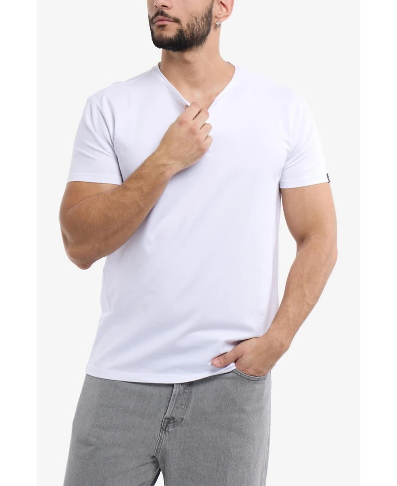 X-Ray Men's Basic Henley Neck Short Sleeve T-Shirt